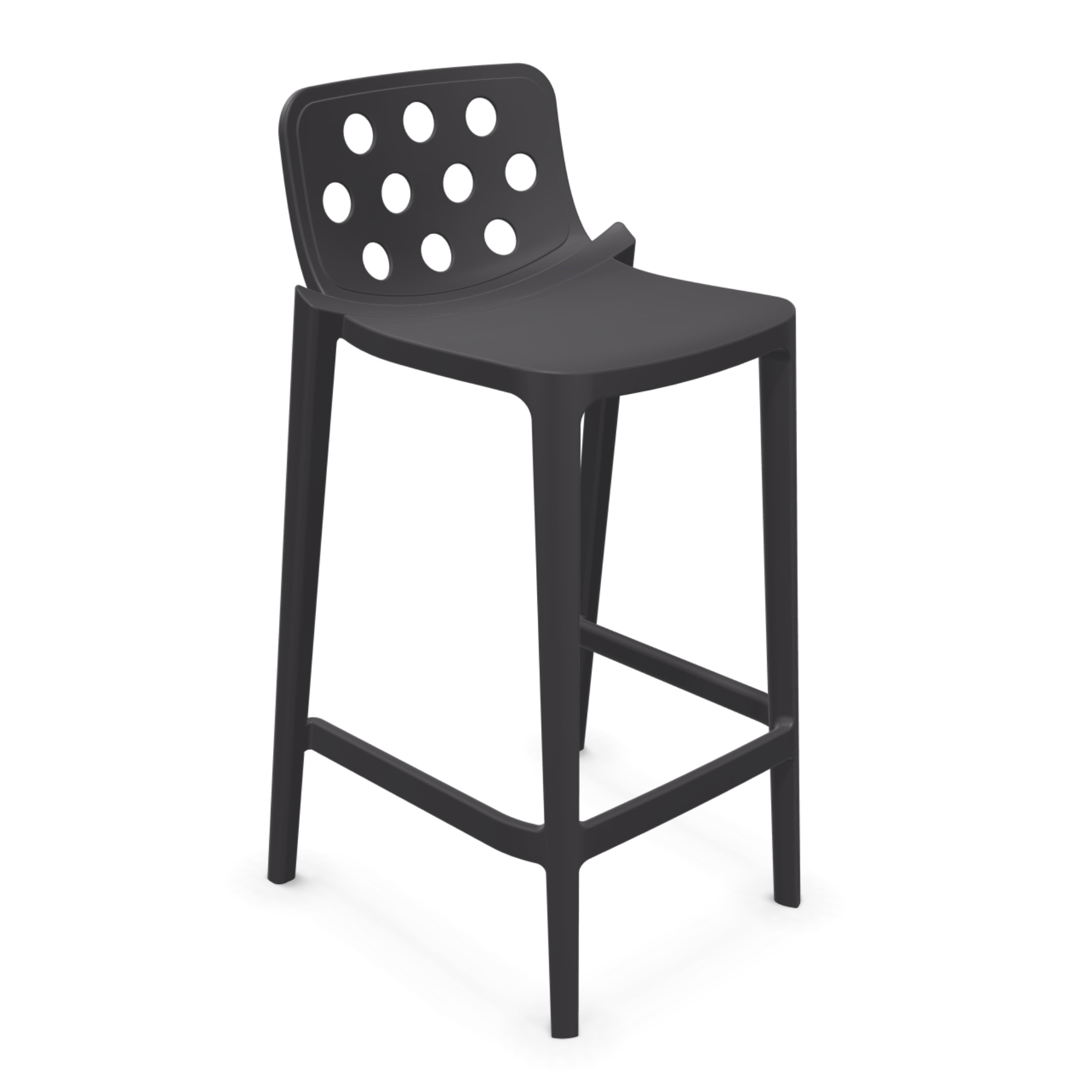 GABER Isodoro Hochstuhl Sitzhöhe 66 oder 76 cm - outdoorfähig und stapelbar