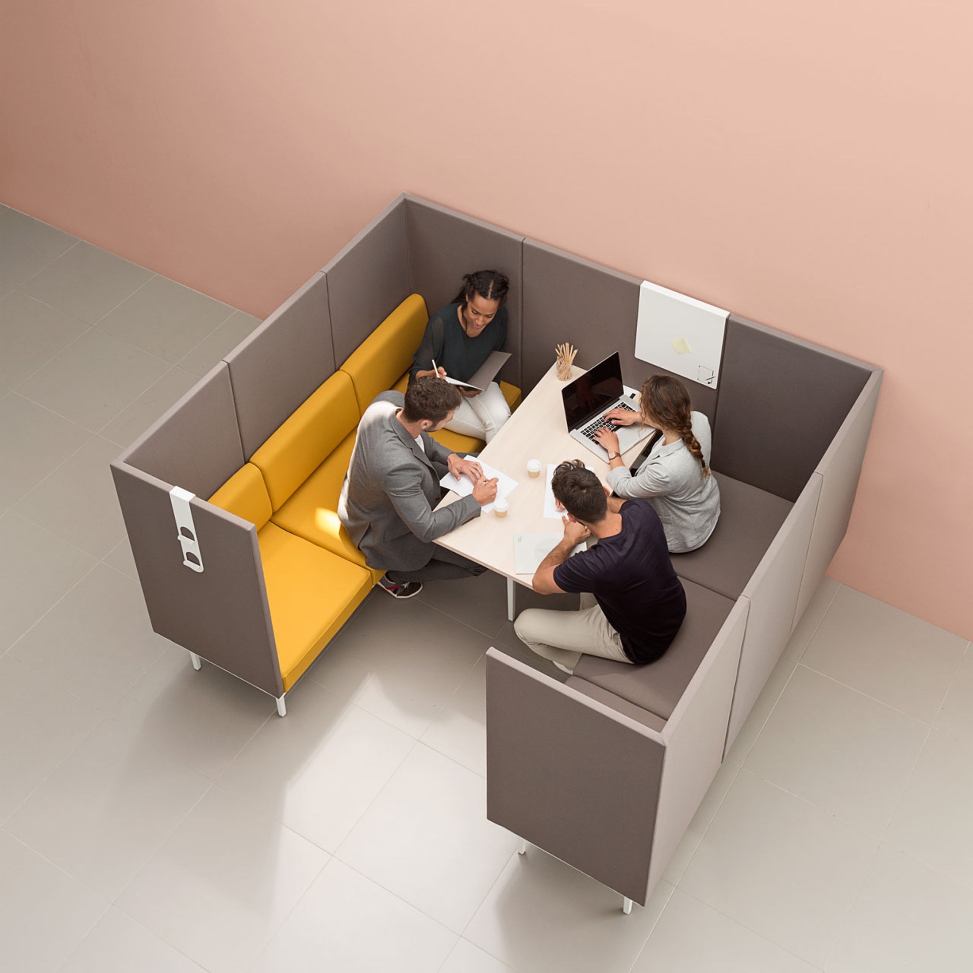 Actiu LONGO POD LN6 Lounge für 6 Personen mit Besprechungstisch