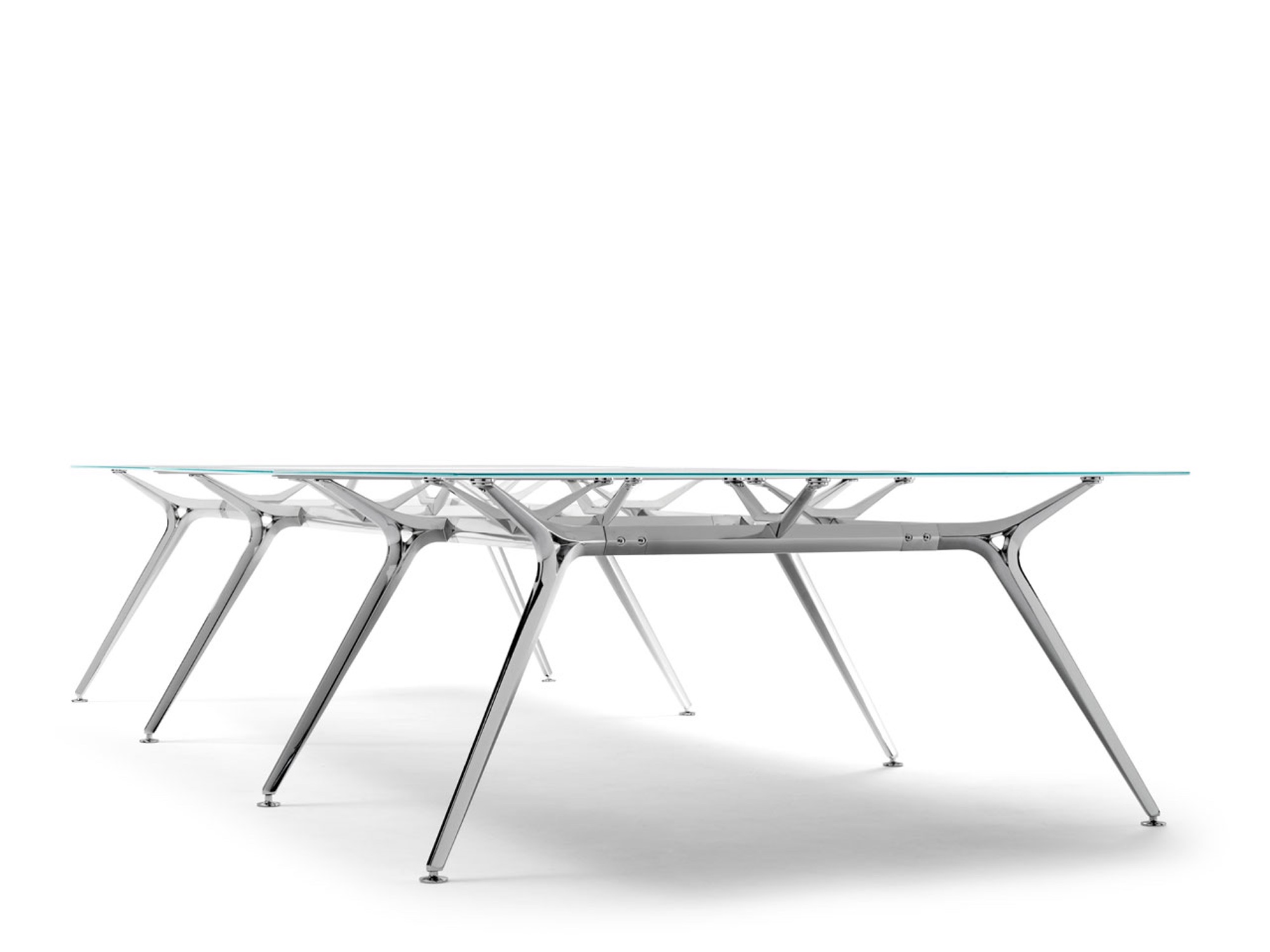 Actiu ARKITEK W580 Anbau-Konferenztisch 121x160 cm mit Glasplatte