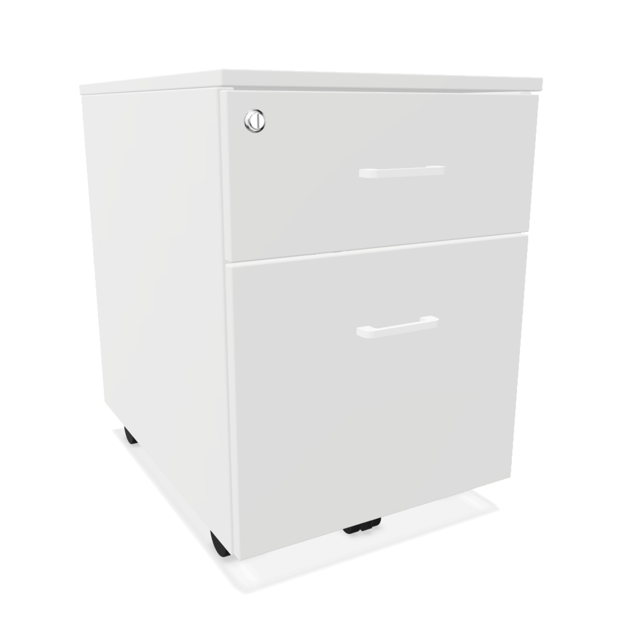 Rollcontainer Melamin mit Schublade und Hängeregister