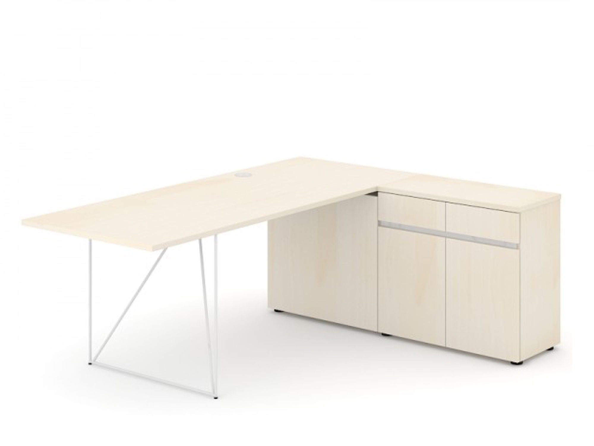 Schreibtisch Loft - Design Schreibtisch mit Sideboard