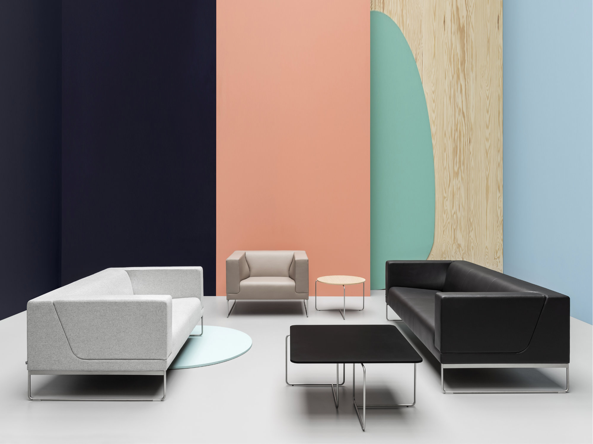 Kubisches Loungesofa 3-Sitzer Tritos