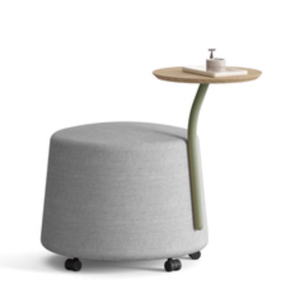 Actiu CUFF Hocker auf Rollen mit Tisch