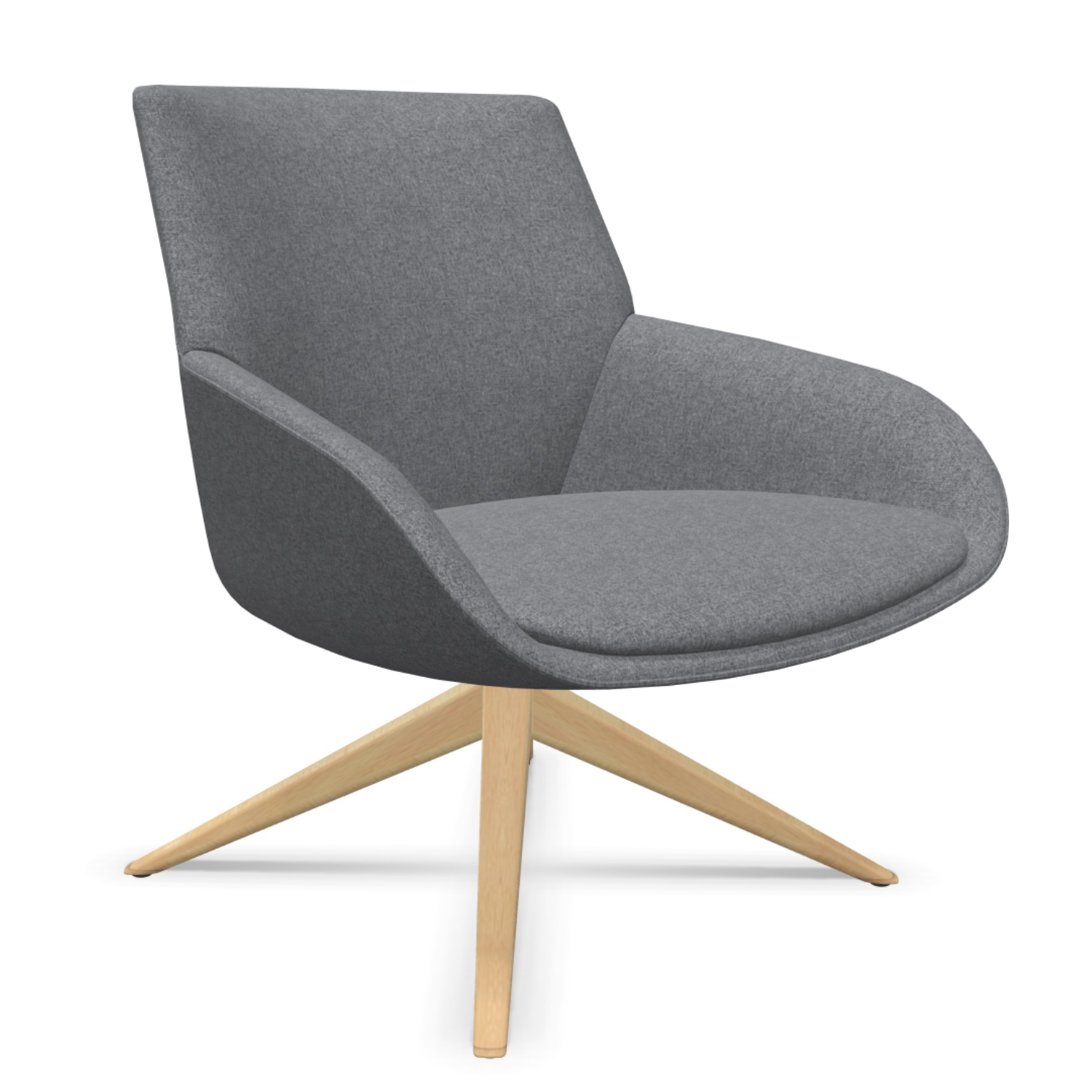 Actiu Sessel Noom 10 mit Pyramidengestell aus Holz