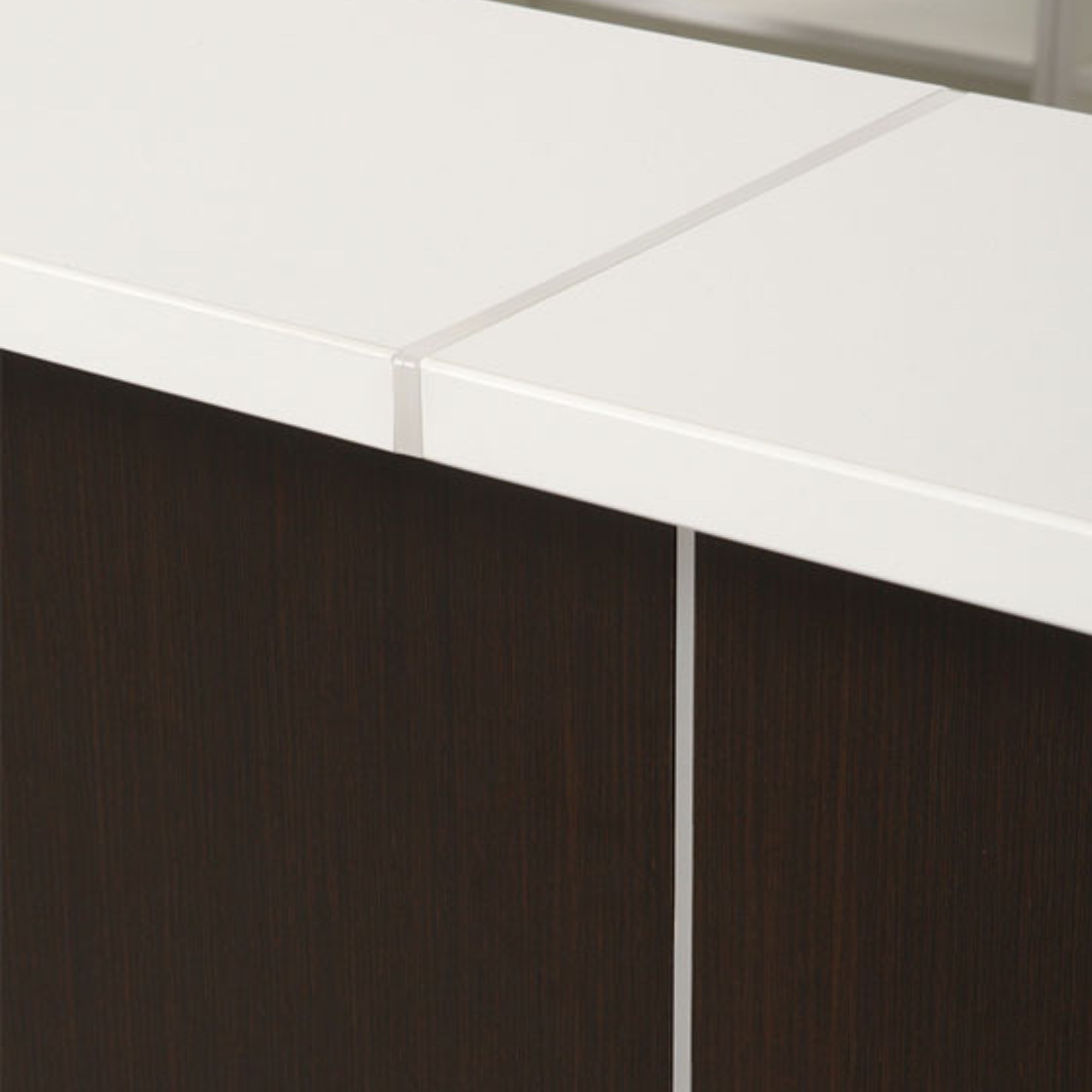 Empfangstheke FLEX 160x93,5 cm in Höhe 112,5 cm mit Ablage