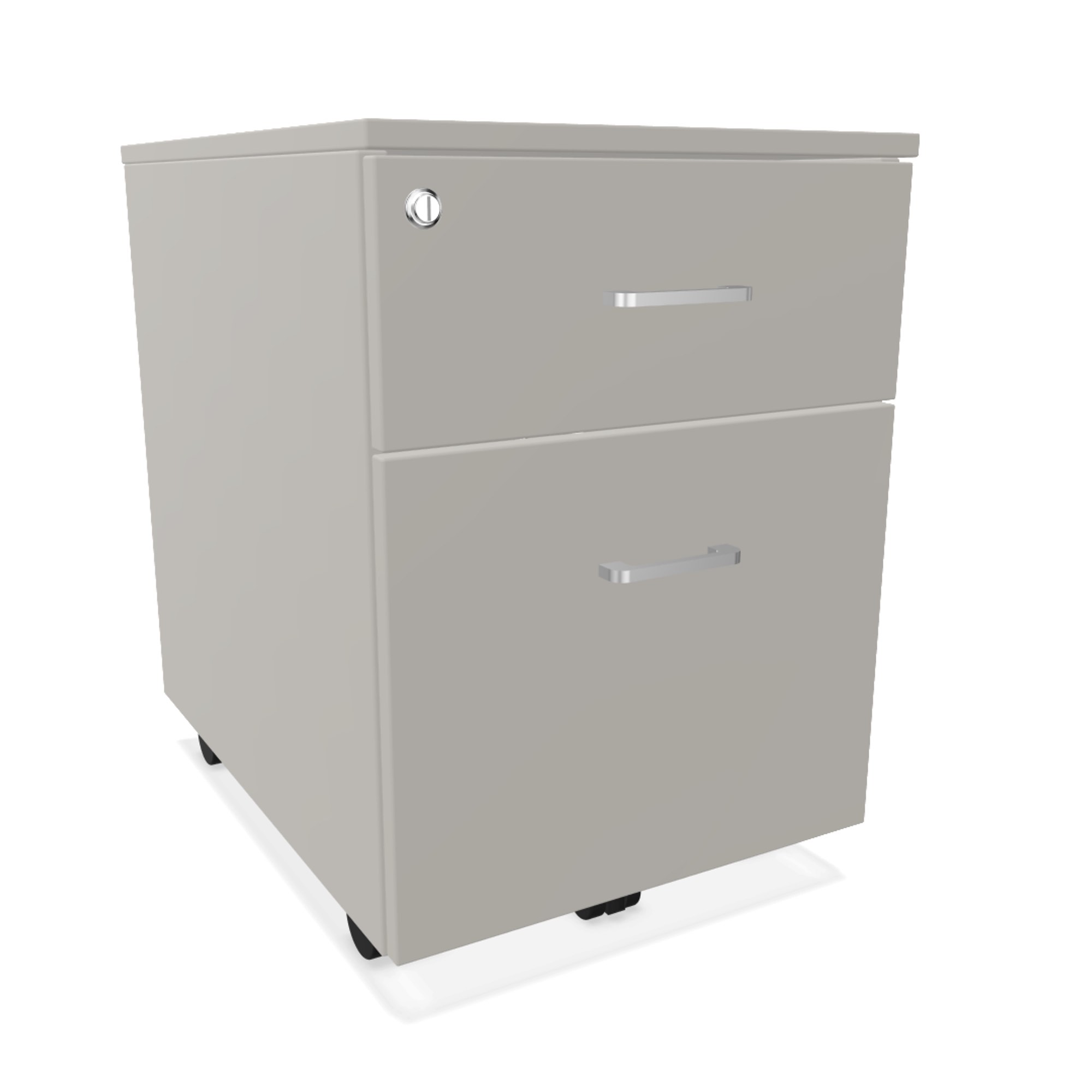 Actiu Rollcontainer JM133 Melamin mit Schublade und Hängeregister