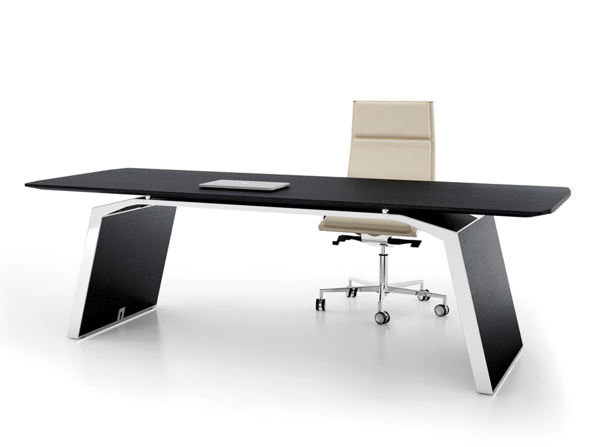 Bralco Metar Executive Schreibtisch 240x100 cm in Echtholz furniert
