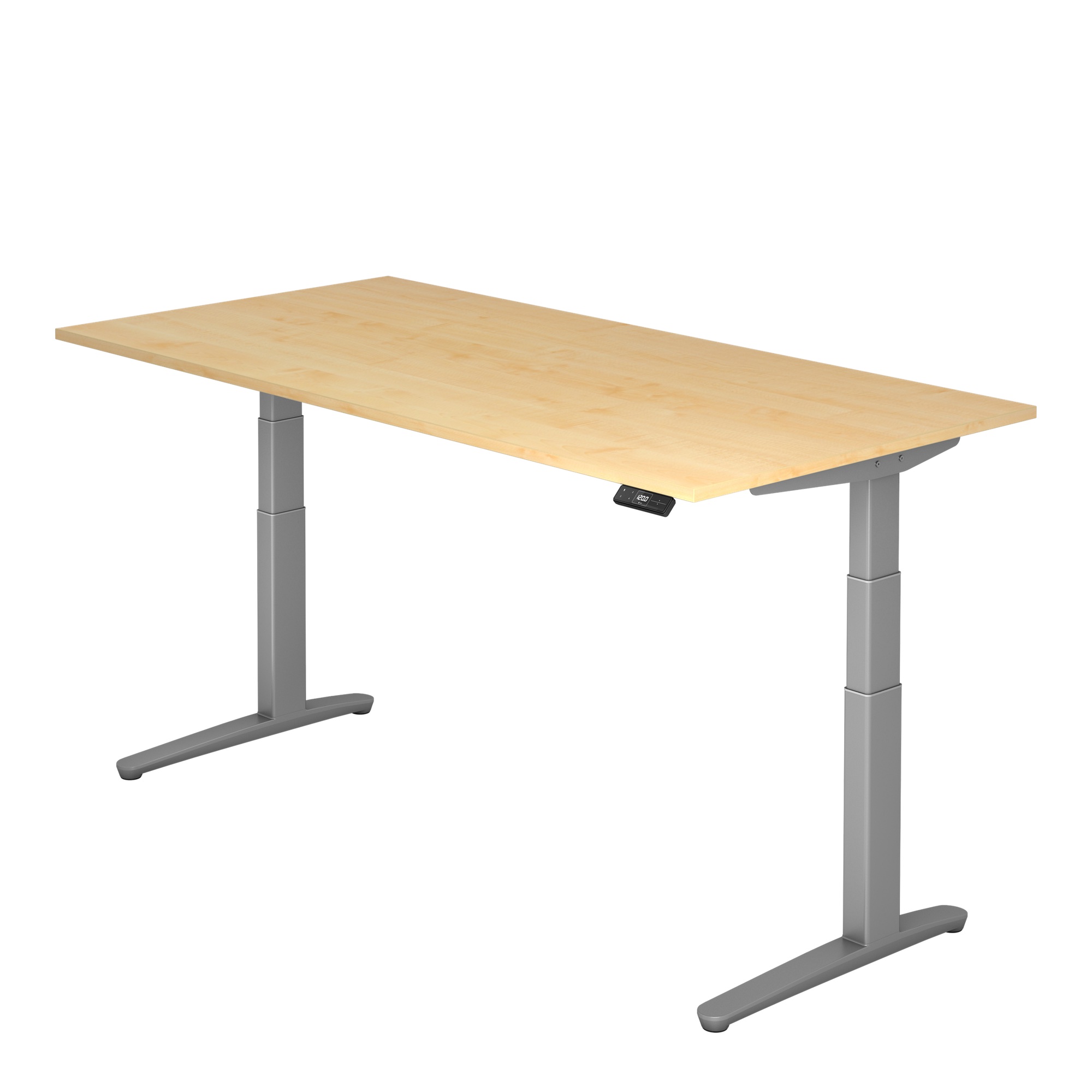 Schreibtisch ZDJO - elektr. höhenverstellbar 65-130 cm mit Hubsäule rechteckig und Tischplatte