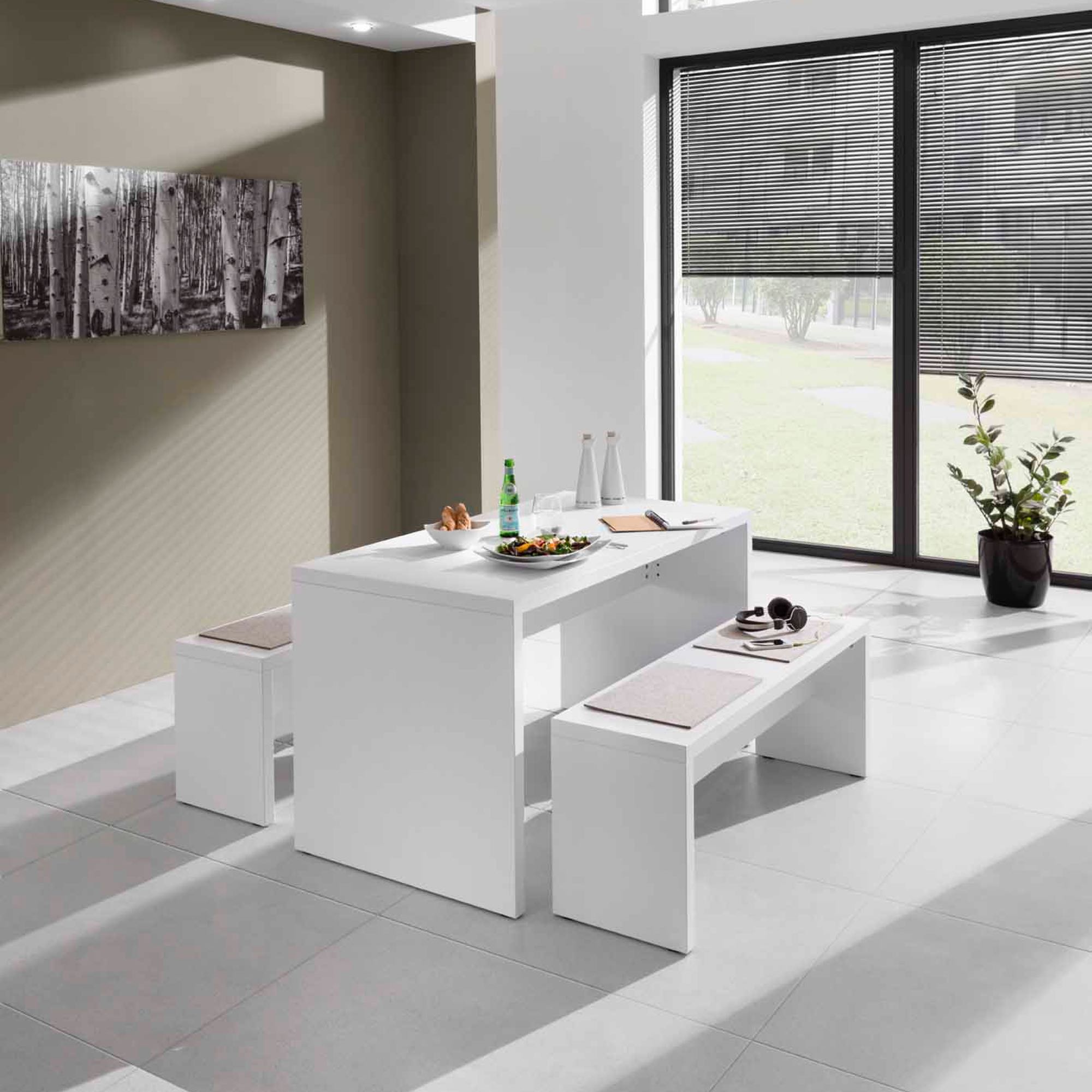 2-er Set Bank MeetingPoint in U-Form 118 x 40 x 45 cm