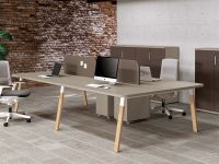 IDO Collection Wood 4er Bench mit Eichegestell