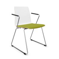 König + Neurath Objektstuhl MOVE ME mit Holzschale Sitz gepolstert