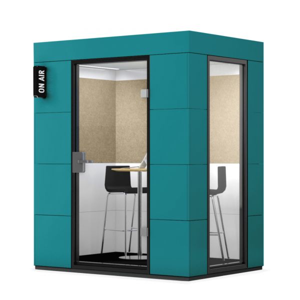 OfficeBricks DIALOGUE Raumkabine für Meeting im Großraumbüro