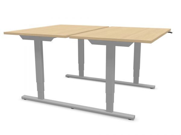 2er Bench Steh-Sitz-Schreibtisch elektrisch Workbench zweistufig