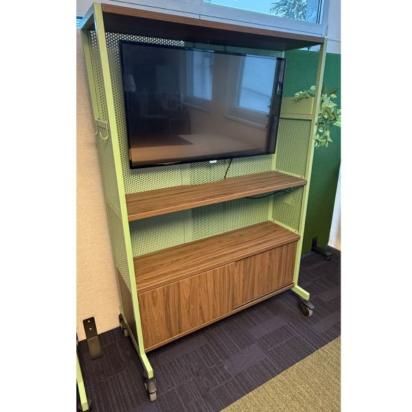 ABVERKAUF: WORKLAB TV-Halterung + Ablage + Schiebetürenschrank auf Rollen