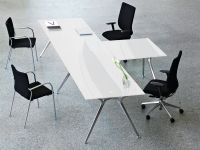 Actiu ARKITEK 2er Teamarbeitsplatz mit Anbautisch mit Glasplatte