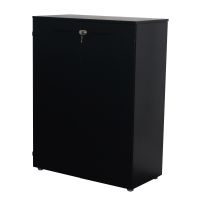 frezza Passepartout Aktenschrank 90x45x118 cm mit Glastüren schwarz
