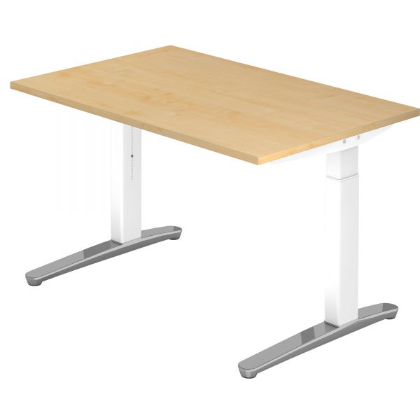 Schreibtisch ZD-Serie mit C-Fuß höhenverstellbar 65 - 58 cm